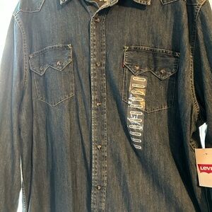 Levi's Men's Casual Denim Button Down Shirt - Blue